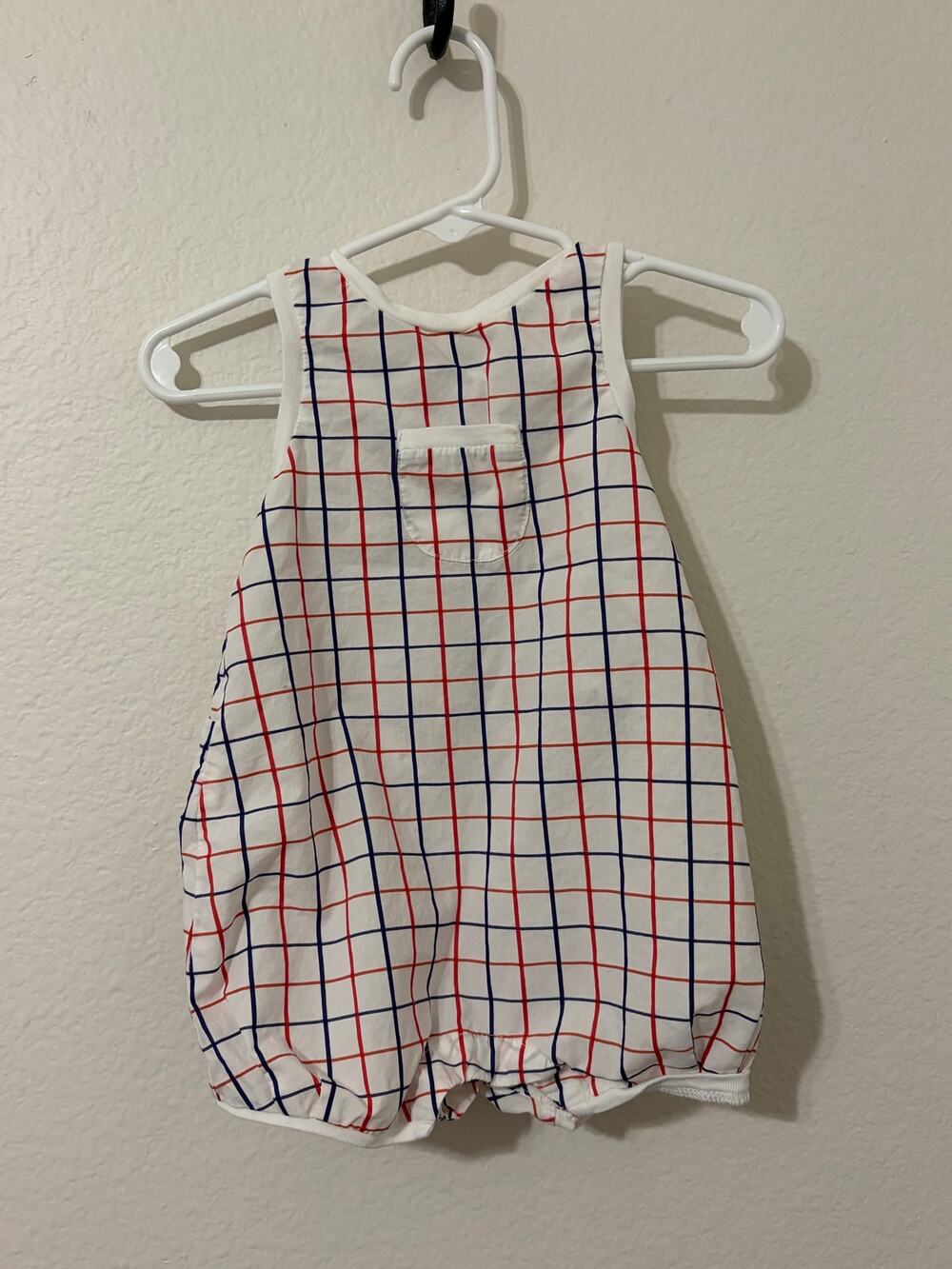 Jacadi Paris Size 6 Months Romper Cotton One Piece Nautical Sailor Lightweight